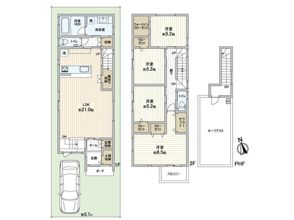 垂水区星陵台7丁目 1号地 間取図(平面図) 垂水区星陵台7丁目 1号地 間取図(平面図)