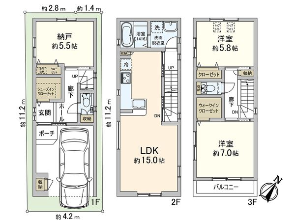長田区西代通3丁目 新築戸建 間取図(平面図)