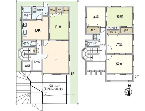 神戸市中央区花隈町 戸建 間取図(平面図) 神戸市中央区花隈町 戸建 間取図(平面図)