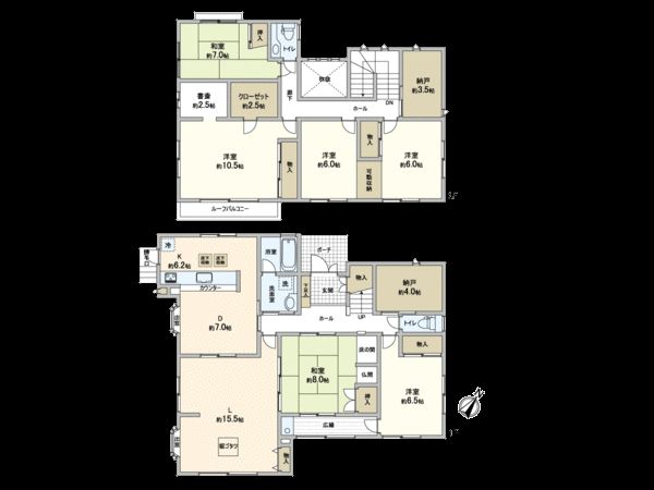 北区鈴蘭台南町2丁目 戸建 間取図(平面図) 北区鈴蘭台南町2丁目 戸建 間取図(平面図)