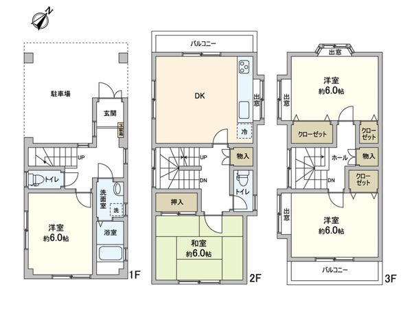 神戸市長田区西山町4丁目 戸建 間取図(平面図) 神戸市長田区西山町4丁目 戸建 間取図(平面図)