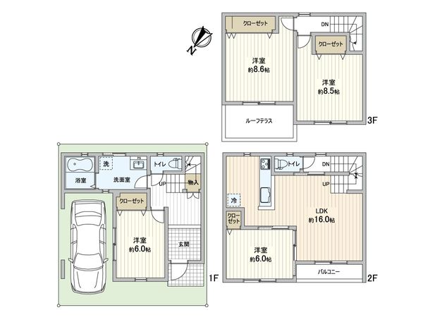 長田区川西通四丁目 戸建 間取図