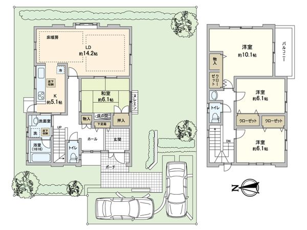 北区小倉台4丁目 戸建 間取図(平面図) 北区小倉台4丁目 戸建 間取図(平面図)
