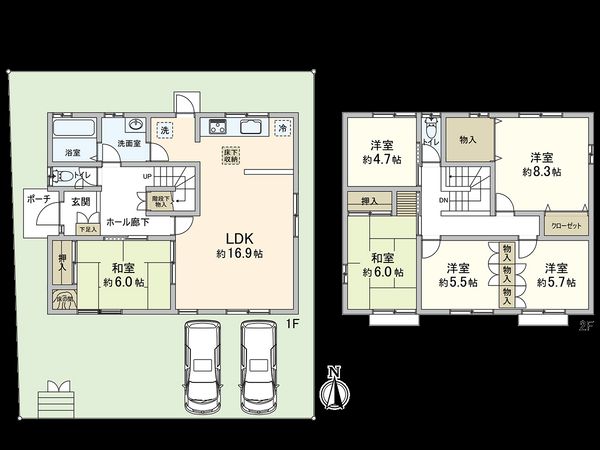 神戸市北区小倉台4丁目 戸建 間取図(平面図)