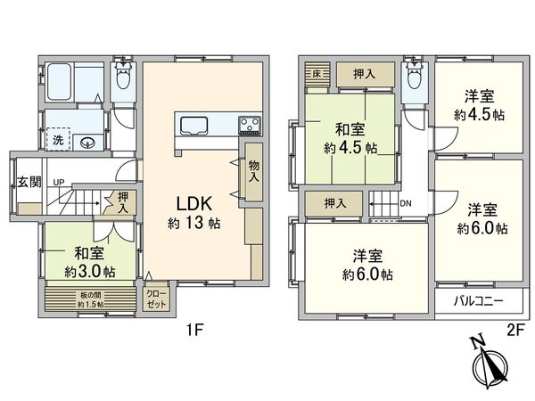 神戸市須磨区須磨寺町2丁目 戸建 間取図(平面図)