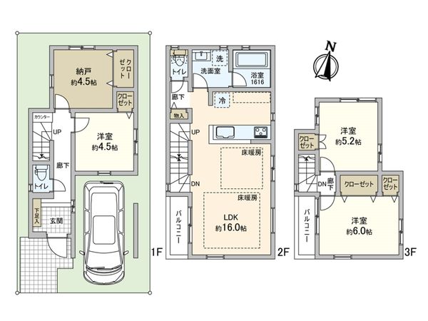 兵庫区雪御所町 新築戸建 D号地 間取図(平面図) 兵庫区雪御所町 新築戸建 D号地 間取図(平面図)