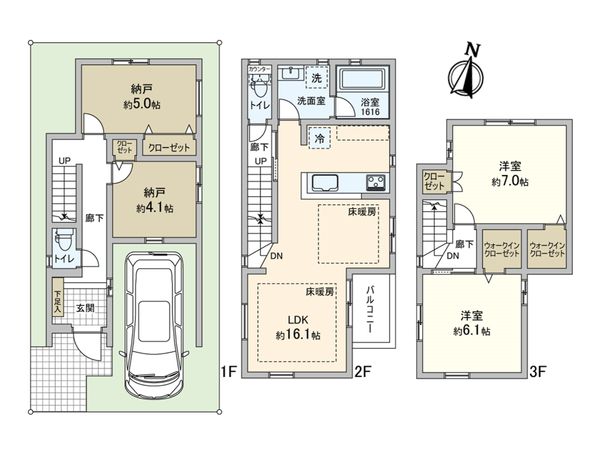 兵庫区雪御所町 新築戸建 C号地 間取図(平面図) 兵庫区雪御所町 新築戸建 C号地 間取図(平面図)