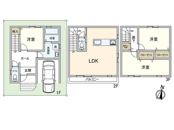 北本町通5丁目 中古戸建 間取図(平面図)