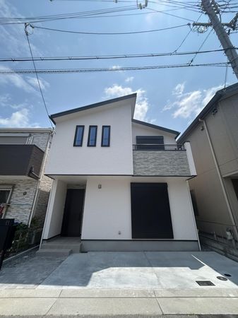 兵庫区吉田町1丁目 新築戸建 前面道路含む外観 兵庫区吉田町1丁目 新築戸建 前面道路含む外観