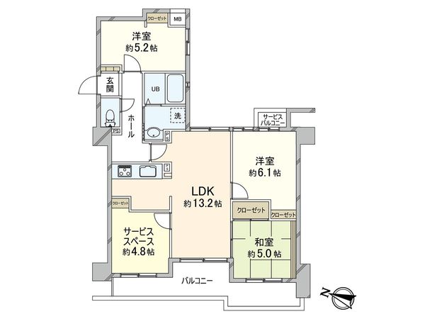 ワコーレデュプレックス神戸 間取図(平面図) ワコーレデュプレックス神戸 間取図(平面図)