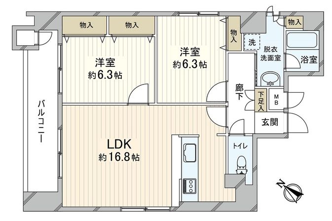 ライオンズマンション神戸元町第五 間取図(平面図) ライオンズマンション神戸元町第五 間取図(平面図)