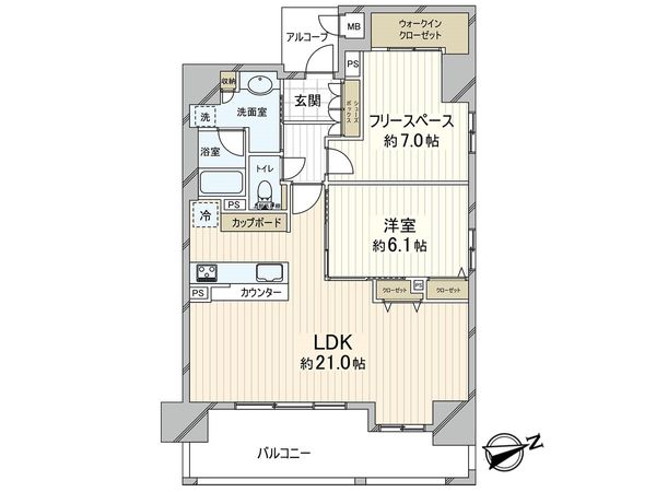 ワコーレ神戸北野ザ・テラス 間取図(平面図) ワコーレ神戸北野ザ・テラス 間取図(平面図)