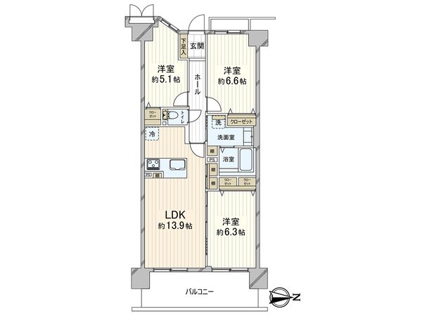 グレーシィ須磨アルテピアⅢ番街 間取図(平面図) グレーシィ須磨アルテピアⅢ番街 間取図(平面図)