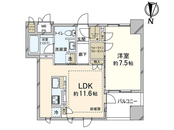 ザ・ライオンズ神戸ハーバーランド 間取図(平面図)