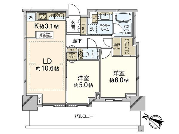 ベイシティタワーズ神戸EAST 間取図(平面図) ベイシティタワーズ神戸EAST 間取図(平面図)