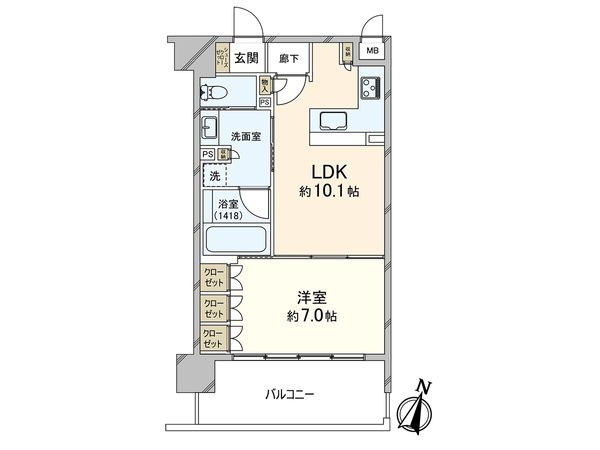 リーガル神戸三宮 間取図(平面図) 間取図(平面図)