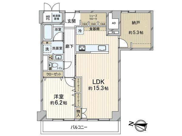 諏訪山スカイハイツ 間取図(平面図)