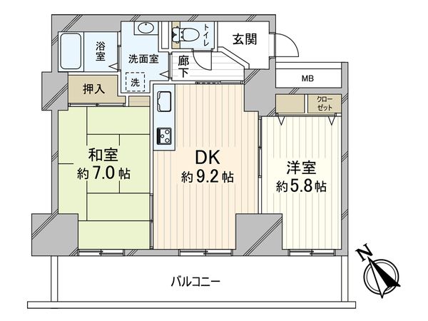 ローレルハイツ神戸1号棟 間取図(平面図) ローレルハイツ神戸1号棟 間取図(平面図)