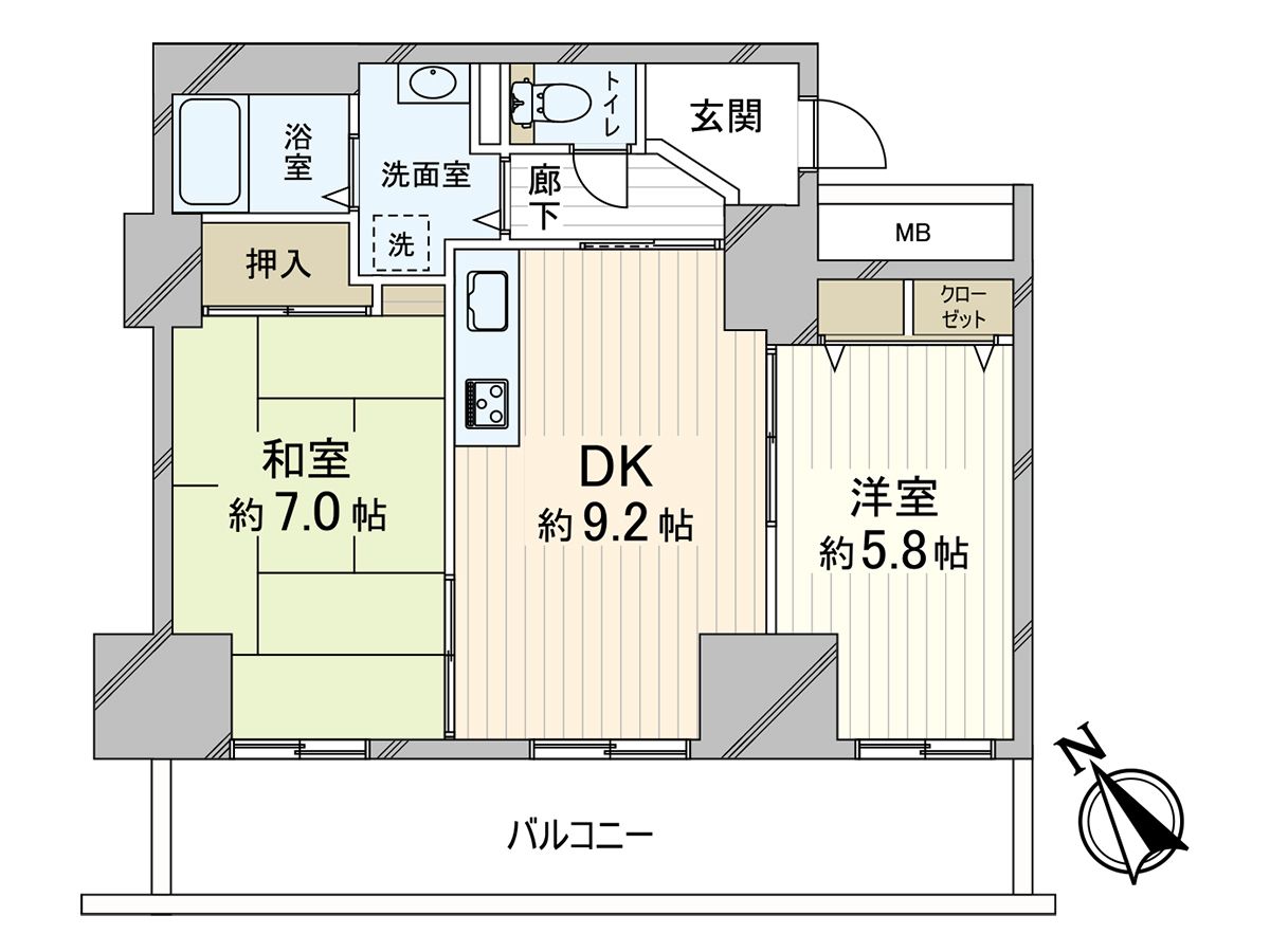 ローレルハイツ神戸1号棟 間取図(平面図) 間取図(平面図)