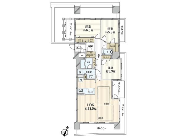ローレル・トアスクエア 間取図(平面図) ローレル・トアスクエア 間取図(平面図)