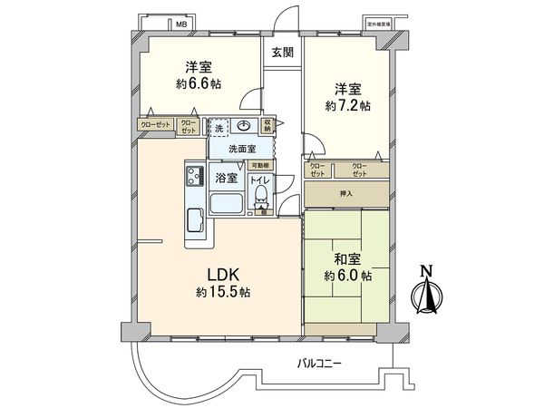 ディオ・フェルティ神戸壱番館 間取図(平面図)