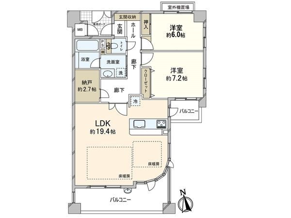 サンメゾン垂水海岸通ラルゴラマーレ 間取図(平面図)