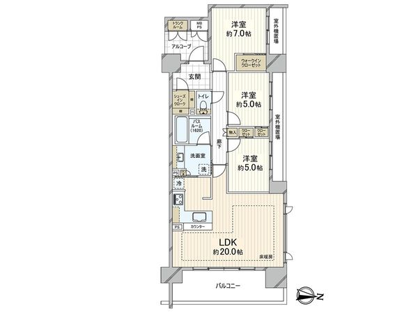 ザ・ライオンズ神戸ハーバーランド 間取図(平面図)