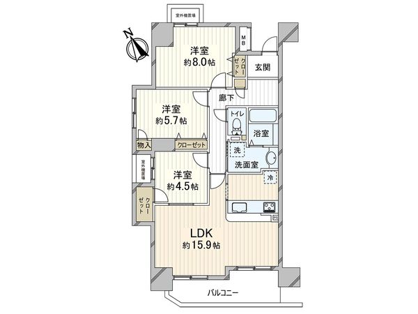 リフレ神戸 間取図(平面図)