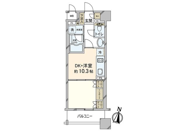 リベール三宮ミッド・キャスト 間取図(平面図)