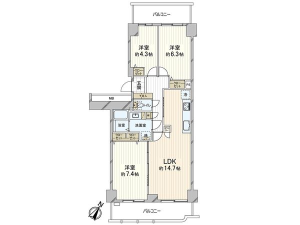 神戸パークシティ 間取図(平面図)