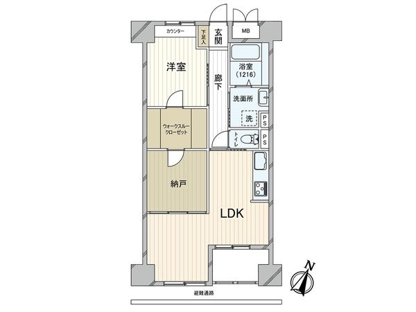 中山手コーポ 間取図(平面図)