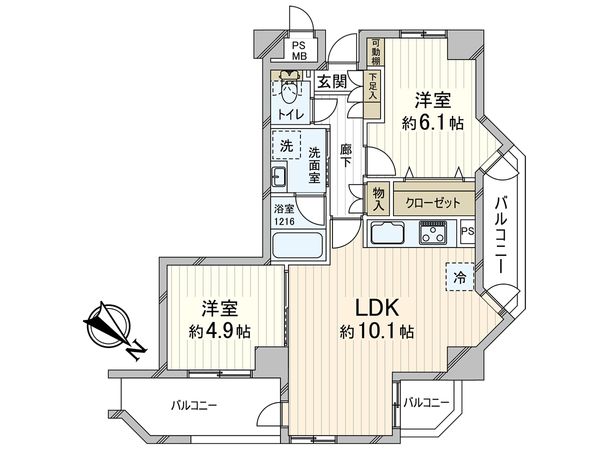 ライオンズマンション湊川公園 間取図(平面図) ライオンズマンション湊川公園 間取図(平面図)