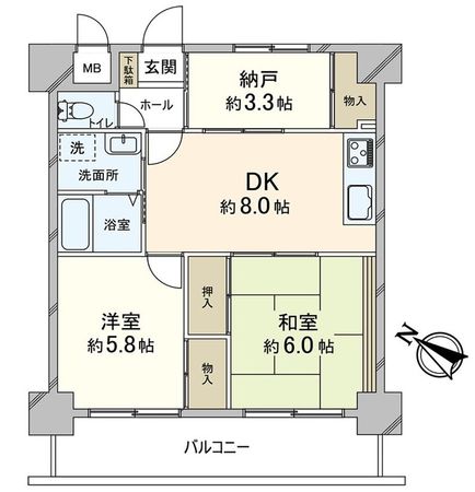 フォールヴィラ板宿 間取図(平面図) フォールヴィラ板宿 間取図(平面図)