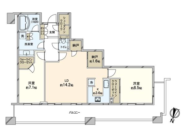 御影タワーレジデンス 間取図(平面図)