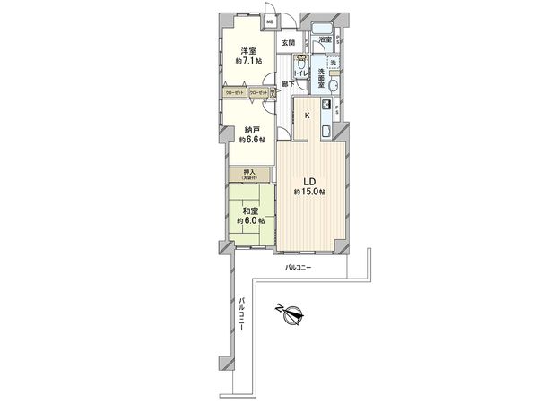 須磨白川台レックスマンション 間取図(平面図)