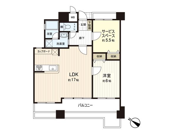 ワコーレアプローズ春日野 間取図(平面図)