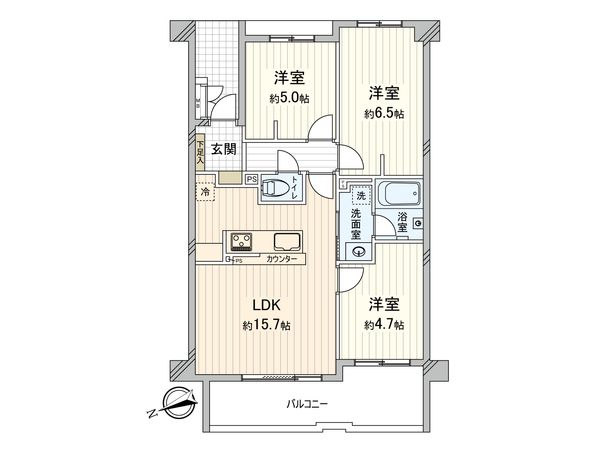 カシータ須磨ヒルズ 間取図(平面図)