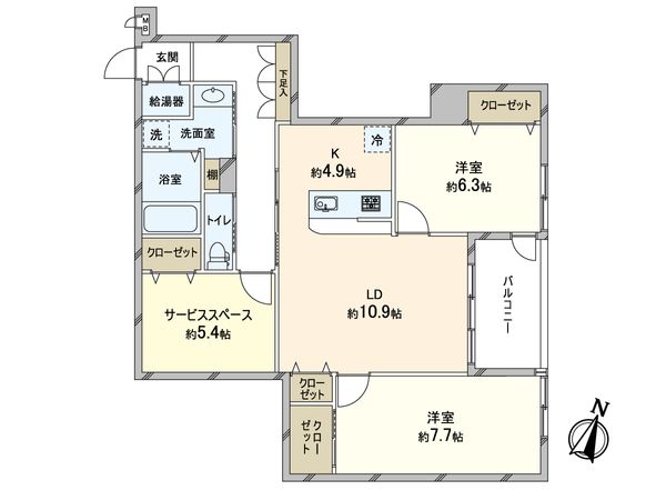 新神戸アパートメント 間取図
