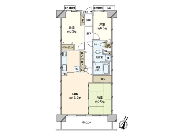 東急ドエル・アルス御屋敷通 間取図