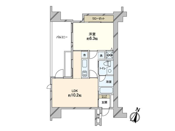 新神戸アパートメント 間取図