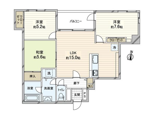 新神戸アパートメント 間取図(平面図)