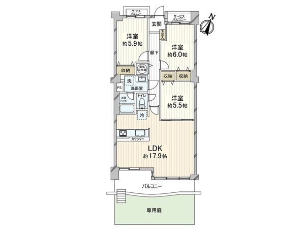 コープ野村青谷 間取図(平面図) コープ野村青谷 間取図(平面図)