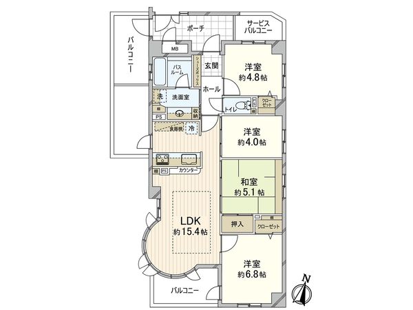 ワコーレアーバンヒル山手 間取図(平面図) ワコーレアーバンヒル山手 間取図(平面図)