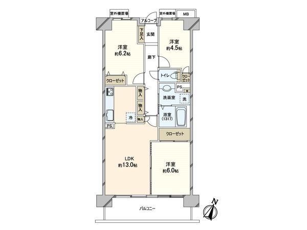東急ドエル・アルス御屋敷通 間取図(平面図) 東急ドエル・アルス御屋敷通 間取図(平面図)