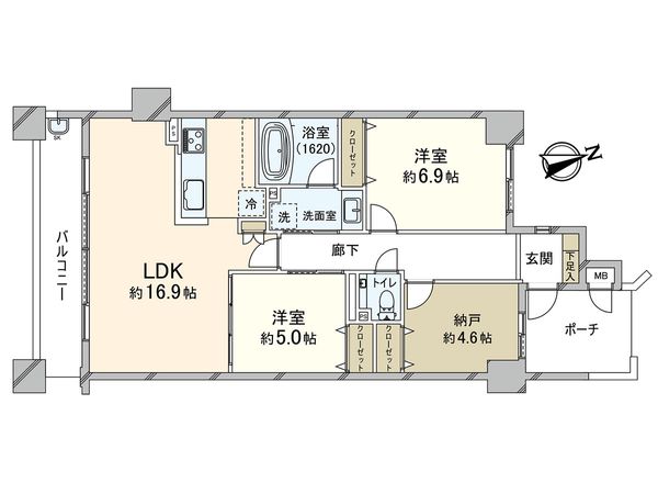 サンヒルズ坂田町 間取図(平面図) サンヒルズ坂田町 間取図(平面図)