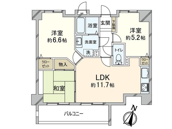 グラン・パレ北野ハンター坂 間取図(平面図) グラン・パレ北野ハンター坂 間取図(平面図)