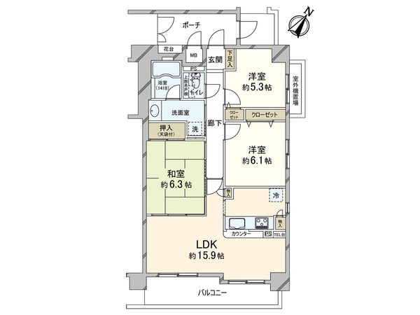ジオコート元町山手 間取図(平面図) ジオコート元町山手 間取図(平面図)