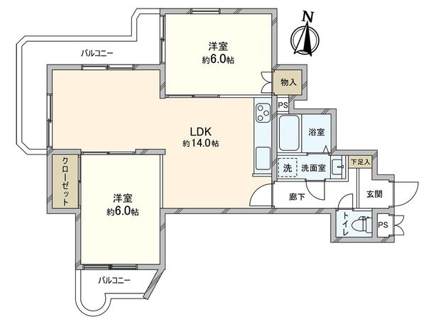 セントラルハイツ須磨 間取図(平面図)