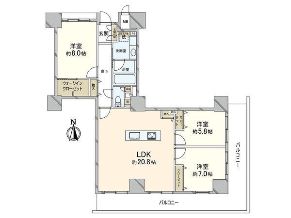 アスタくにづか2番館南棟 間取図(平面図) アスタくにづか2番館南棟 間取図(平面図)
