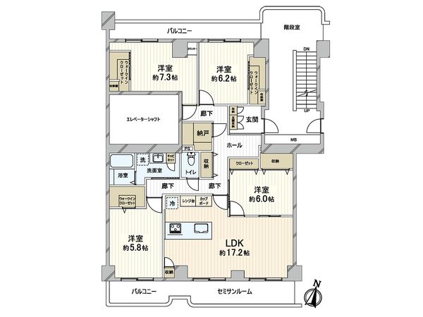 神戸パークシティC棟 間取図(平面図) 神戸パークシティC棟 間取図(平面図)